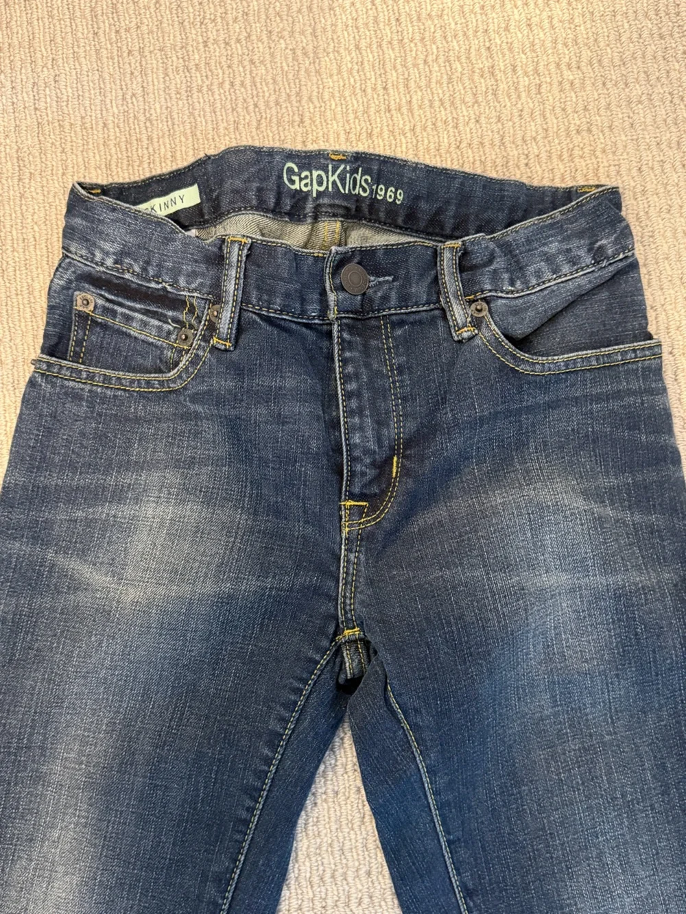 GAP Kids Dark Blue Adjustable Boys Skinny Jeans